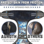 Auroth Tactical Dog Training Harness No Pulling Front Clip Leash Adhesion Reflective K9 Pet Working Vest Easy Control for Small Medium Large Dogs Blue Camo S
