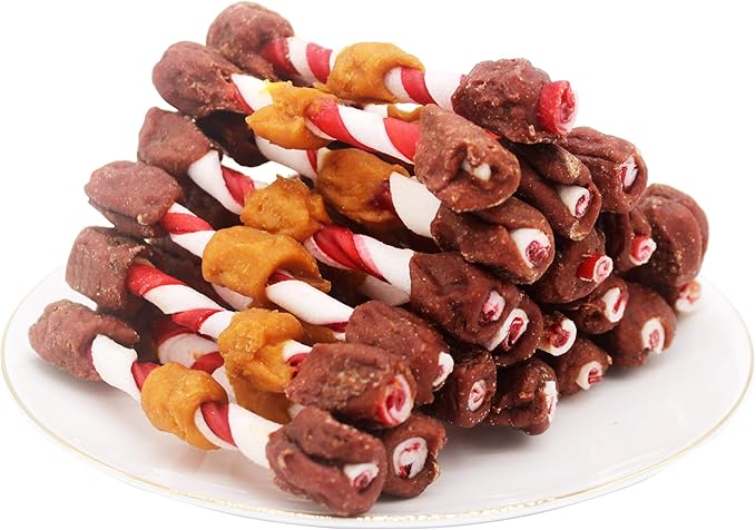 Dog Treats Training Snacks Triple Flavored Rawhide Dog Kabobs 1lb/454g