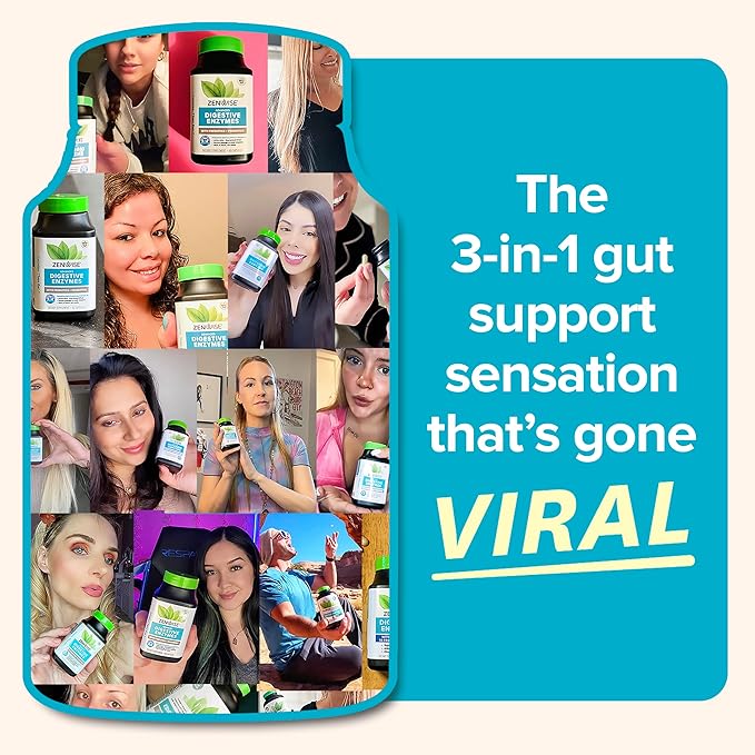 Zenwise Health Digestive Enzymes and Bromelain for Gut Health - Probiotic Multi Enzymes with Prebiotics and Probiotics for Women and Men for Digestive Health and Bloating Relief for Digestion -15 CT