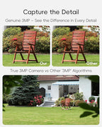 ZUMIMALL Security Camera Wireless Outdoor 3MP HD Black, 2.4G/5G WiFi, 24/7 Recording Wired Power | Auto Tracking, Motion & Noise Detection, Color Night Vision, 2-Way Audio | Alexa, Google