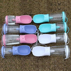 Dog Water Bottle with Food Container Holder, Travel Puppy Drinking Bowl, Portable Pet Water Dispenser, Patented Design, Food Grade Plastic 12 oz Water Bottle+100g Snack cans