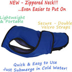 Dog Cooling Vest – Lightweight Summer Jacket for Dogs with Zip Neck & Velcro – Easy On/Off Cooling Coat for Walks, Travel & Outdoors