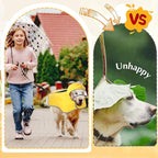 Abbylike Adjustable Waterproof Dog Raincoat Slicker Poncho for Small and Medium Dogs Puppies, with Transparent Hooded Double Layer, with Reflective Edges and Foldable Storage Bag(XL)