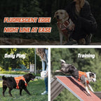 AUROTH Tactical Dog Harness for Large Dogs No Pull Adjustable Pet Harness Reflective K29 Working Training Easy Control Pet Vest Military Service Dog Harnesses