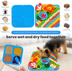 Petcare Dog Snuffle Mat and Lick Mat Set, Interactive Enrichment Dog Puzzle Toy for Puppy Small Dogs Cats Rabbits, Cognitive Sniff Foraging Mats Mental Stimulation Treat Game Slow Feeder Mats