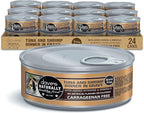 Dave's Pet Food Grain Free Wet Cat Food Gravy (Tuna & Shrimp Dinner in Gravy), Naturally Healthy Canned, Added Vitamins, 5.5 oz Cans (24 Pack)