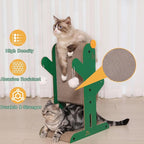 Cat Scratching Post, 4-in-1 Cat Scratcher and Cardboard Scratching Post with Toys and Plush Ball for Indoor Outdoor Cats,Protecting Furniture with Catnip, Large