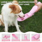 27 OZ Dog Water Bottle Portable Stainless Steel Convenient Pet Water Dispenser, Leak Proof Puppy Travel Water Bowl for Dog Outdoor Walking, Hiking, Perfect Size for All Dog Breeds, Pink