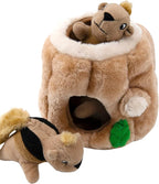 Outward Hound Hide A Squirrel Plush Dog Toy Puzzle, Medium