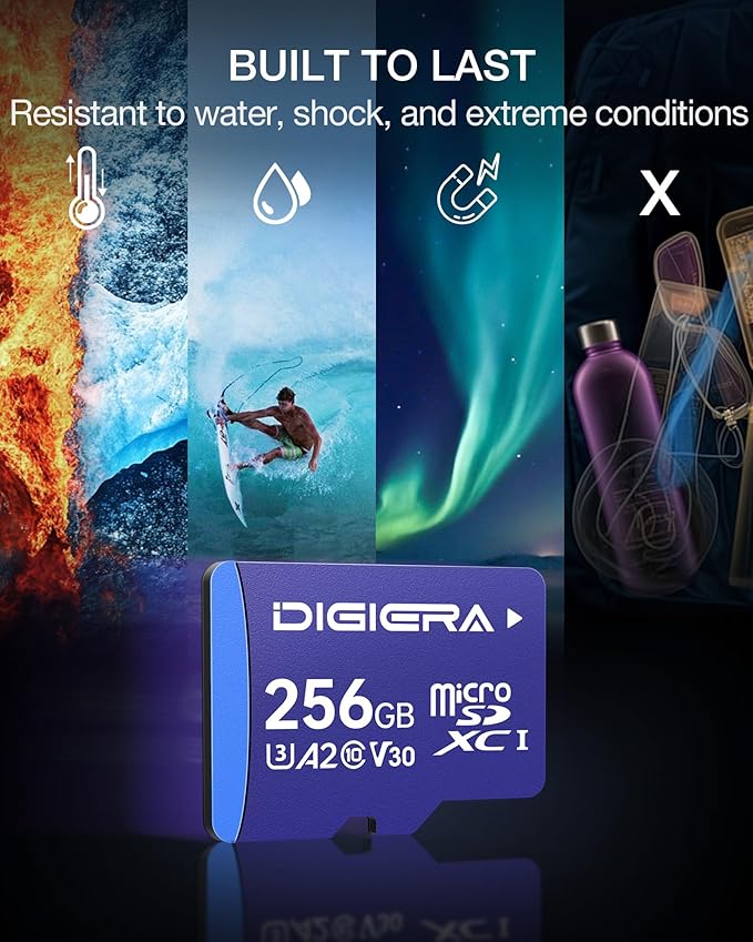 256GB LT100 microSDXC UHS-I Memory Card with Adapter - up to 170MB/s, C10, U3, V30, 4K, A2, Micro SD Card for Smartphones, Tablets, Cameras, Gaming Consoles, and Drones (1 Pack)