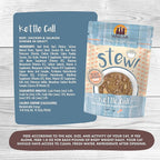 Weruva Classic Cat Stews!, Kettle Call with Beef, Chicken & Salmon in Gravy, 3oz Pouch (Pack of 12)