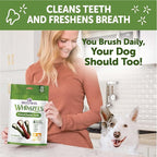 Wellness WHIMZEES Brushzees Dog Dental Treats, Natural Chews, Medium Size Stick, (12 Count)