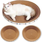 2 Pack Extra Large Cat Scratcher Cardboard, Round Scratcher Bed Scratch Bowl, Scratching Lounge Couch Round Shaped Cat Scratch Board Nest for Indoor Cats Furniture Protector