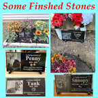 ODB Personalized Pet Memorial Stones, Black Granite Memorial Garden Stone Engraved with Photo, Gifts for Someone Who Lost a Loved One, or Pet, Dog, Cat (with Photo)