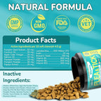 4-IN-1 Flea and Tick Prevention for Cats, 500 Crunchy & Creamy Chews, Cat Flea Treatment, Natural Oral Flea Treatment for Cats, Daily Support for Flea, Immune, Skin & Coat, Gut, Chicken Flavor