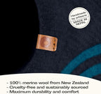 MEOWFIA Cat Cave – Premium Felt Cat Bed for Indoor Cats, Handmade 100% Merino Wool (Dark Shades) (Medium, Black Aqua)