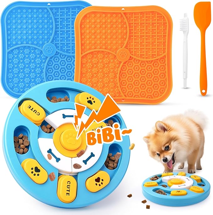 Advanced Dog Puzzle Toys for IQ Training & Mental Stimulation,Dog Lick Mat with Suction Cups for Anxiety Relief and Keeping Them Busy