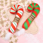 2 Pack Natural Interactive Catnip Cat Kicker Toys, Bite Resistant Chew Toy, Accessories for Indoor Cat, Christmas Candy Cane