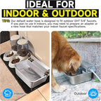 Automatic Dog Water Dispenser, 2 Gallons 304 Stainless Steel Large Dog Water Bowl Dispenser for Indoor/Outdoor, Pet & Livestock Water Feeder, Auto Fill, Fits GHT 3/4" Faucet, Easy to Clean
