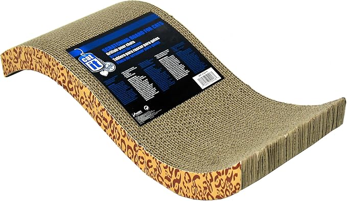 Catit Cat Scratcher with Catnip, Animal Print S-Chaise, 52418