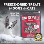Northwest Naturals Raw Rewards Freeze-Dried Beef Heart Treats for Dogs and Cats - Bite-Sized Pieces - Healthy, 1 Ingredient, Human Grade Ingredient, All Natural, Proudly Made in USA, 10 Oz (Pack of 3)