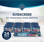 Blue Buffalo Tastefuls Wet Cat Food Paté, Made with Natural Ingredients | Salmon Entrée, 3-oz. Cans (24 Count)