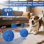 BABORUI Interactive Dog Toys Ball with Rope Tail, E-TPU Automatic Interactive Dog Toys for Aggressive Chewers, Indestructible Dogs Ball for Small/Medium/Large Dogs Indoor/Outdoor to Keep Them Busy