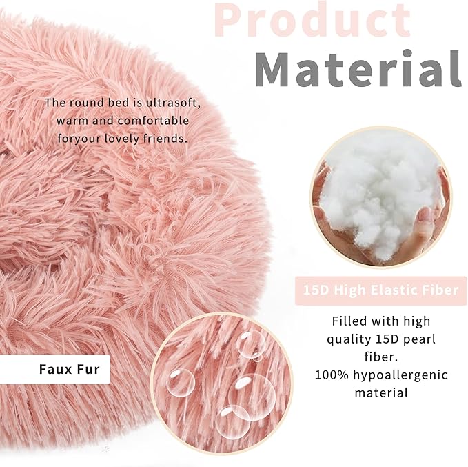 Chinchilla Bed Pink Burrowing Pet Bed for Guinea Pigs and Other Small Animals 11.8 inch