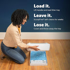 PetSafe ScoopFree Crystal Pro Self-Cleaning Cat Litter Box System – Enclosed Front-Entry – Advanced Odor Control – Includes 1 Disposable Crystal Litter Tray – White (PAL00-18017)