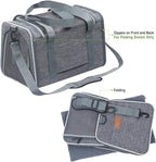 Cat Carrier - Portable Foldable Dog Pet Carrier, Soft-Sided Pet Bag up to 15 Lbs, Airline Approved Travel Puppy Carrier
