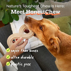 WOOF HonestChew Dog Toy Infinity - Durable, Interactive Dog Toy - Made with Natural, Plant-Based Ingredients - Splinter-Resistant - Safer Than Dog Bones - Medium