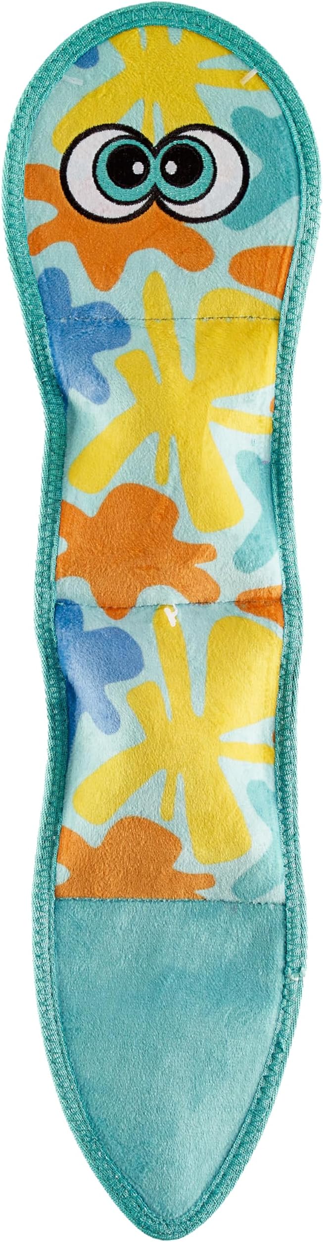 Outward Hound Tough Skinz Durable Squeaky Dog Toy with Two Tough Layers, Snake, Blue, Large