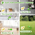 Interactive Dog Toys, [2025 Newly Upgraded] Interactive Dog Ball for Medium/Large Dogs, Automatic Moving Dogs Toy Wicked Ball for Boredom & Training, Play Music, USB Rechargeable(Green)