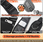 YUDODO Pet Sling Carrier for Small Dogs & Cats – Hands-Free Puppy Carrier with Safety Hook, Large Zipper Pocket, Soft Breathable Mesh, Adjustable Strap & Reflective Strip (Cyan 3.0 S)