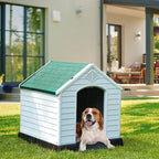 YITAHOME Large Plastic Dog House Outdoor Indoor Doghouse Puppy Shelter Water Resistant Easy Assembly Sturdy Dog Kennel with Air Vents and Elevated Floor