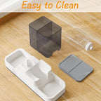 Tfwadmx Automatic Cat Food and Water Dispenser Gravity Dog Feeder Auto Cat Feeder 2 in 1 Pet Food Dispenser for Cats Small Dogs(Grey)