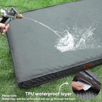 Outdoor Dog Bed for Medium Dogs, Waterproof Dog Crate Bed for Puppy Beds, Orthopedic Egg Crate Foam Pet Bed with Washable and Removable Oxford Cover, Grey