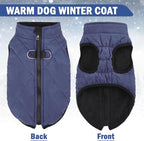 SCENEREAL Winter Dog Vest Coat with Harness Built In, Warm Puppy Jacket for Small Medium Dogs, Cold Weather Coat with Zipper, Fleece Puffer Vest Windproof Snow Clothes