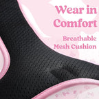 rabbitgoo Dog Harness Small Sized, No Pull Pet Harness with 3 Buckles, Adjustable Soft Padded Vest with Control Handle, Walking Reflective Pet Vest for Small Dogs, Floral Pink, S