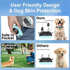 2-in-1 Shock Collar for Dogs & Dog Training Collar with Remote Control 3300FT, Dog Bark Collar with IP67 Waterproof 5 Level Sensitivity, Rechargeable E Collar for Small Medium Large Dogs - Blue