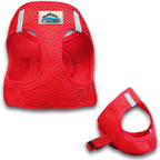 DOGGIE DESIGN American River Ultra Choke-Free Mesh Dog Harness Red (Small)