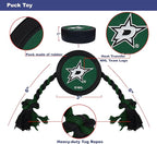 Pets First NHL Dallas Stars Puck Toy for Dogs & Cats. Play Hockey with Your Pet with This Licensed Dog Tough Toy Reward!