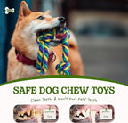 SHARLOVY Dog Rope Toy for Medium Dogs, 2 Pack Heavy Duty Dog Chew Toys for Aggressive Chewers, Interactive Tug of War Dog Toys for Medium to Large Breed