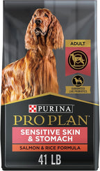 Purina Pro Plan Sensitive Skin and Stomach Dog Food With Probiotics for Dogs, Salmon & Rice Formula - 41 lb. Bag