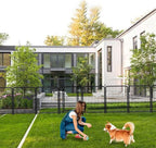 Outdoor Dog Playpen 40inch 14 Panels, Puppy Playpen Indoors, Metal Dog Pen Heavy Duty Pet Puppy Exercise Pen for Rv Camping Garden Yard, Wide Door Low Threshold Pet Fence Total 31 Ft Long