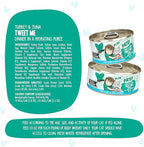 B.F.F. Play - Best Feline Friend Paté Lovers, Aw Yeah!, Turkey & Tuna Tweet Me! with Turkey & Tuna, 2.8oz Can (Pack of 12)