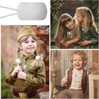 100Pcs Military Dog Tags, Rectangle Blank Metal Stamping Tags Set Including 50Pcs Aluminum Blank Dog Tags 50Pcs Ball Steel Chains Personalized Pets Tags for DIY Decorative Craft (Sliver)