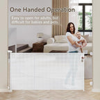 138 Inch Reinforced Retractable Baby Gates Extra Wide, Uamector Mesh Baby Gate or Dog Gate,Toddler Pet Retractable Gate Adjustable Length for Large Openings Stairs Doorways Hallway Indoor Outdoor