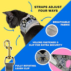 Travel Cat Harness and Leash Set - Adjustable Fit Mesh Cat Harness and Reflective Strap - Comfort Walking Vest for Kitten for Outdoor Walking, Hiking (Medium, Cashcat)