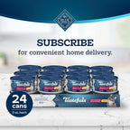 Blue Buffalo Tastefuls Flaked Wet Cat Food, Made with Natural Ingredients, Fish & Shrimp, 3-oz Cans (24 Count)